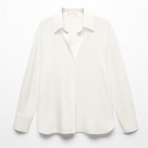 NWOT Mango Lyocell fluid shirt